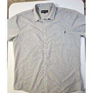 Molokai Surf Co Shirt Mens 2XL Gray Short Sleeve Button Front Casual